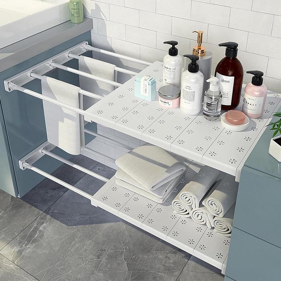 Uitschuifbare Verzamelen Partitie Plank Verstelbaar Opbergrek Separator Keuken Kast Koelkast Boekenkast DIY (38-60cm)