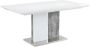 Uitschuiftafel EREN 6 tot 8 zitplaatsen Gelakt MDF Kleuren: wit en betongrijs L 200 cm x H 75.5 cm x D 90 cm - Thumbnail 2