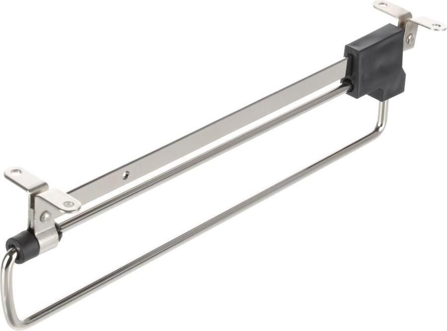 Uittrekbaar kledingrek Lengte: 500mm Hoogte: 62mm Verchroomd