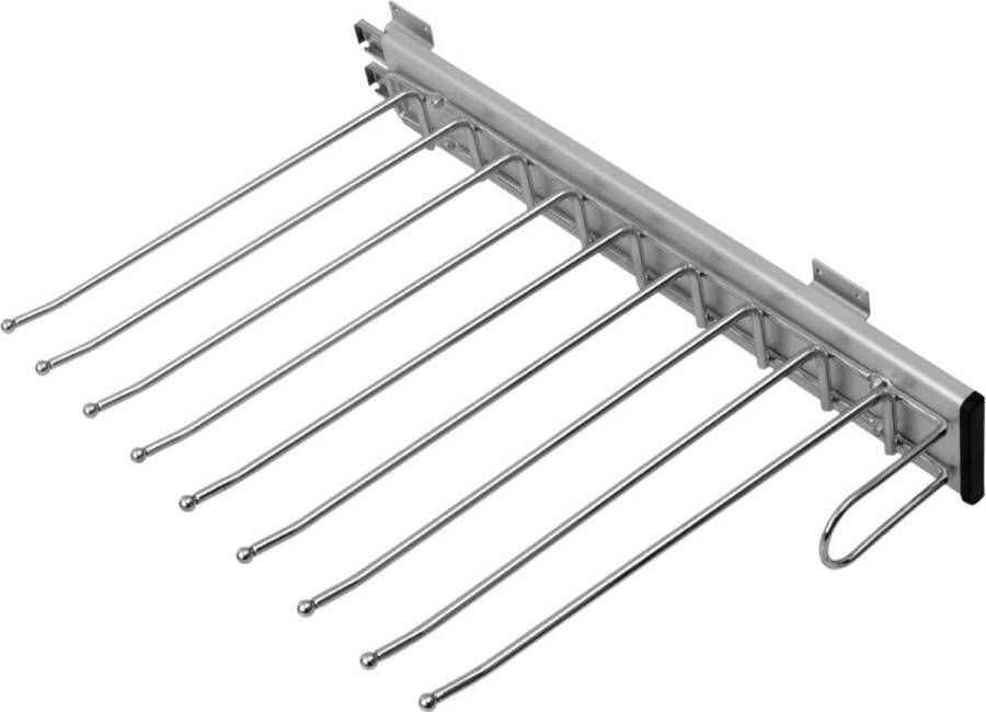 Uittrekbare broekbeugel 9 posities rechts uittrekbare kledingstang uittrekbare kledinghanger organizer garderobestang broekophanging broekhouder ruimtebesparend