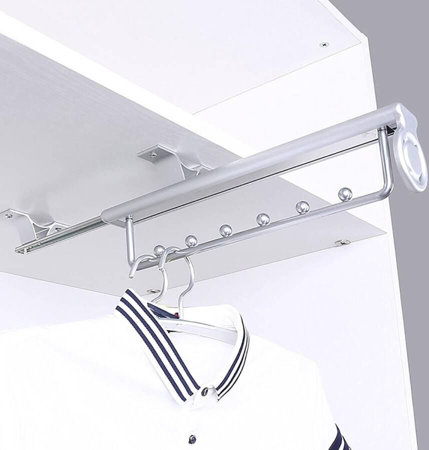 Uittrekbare kledingstang plafondmontage voor kast garderobe kledingkast om uit te trekken kleerhanger uit te trekken kledinghangers uittrekbaar