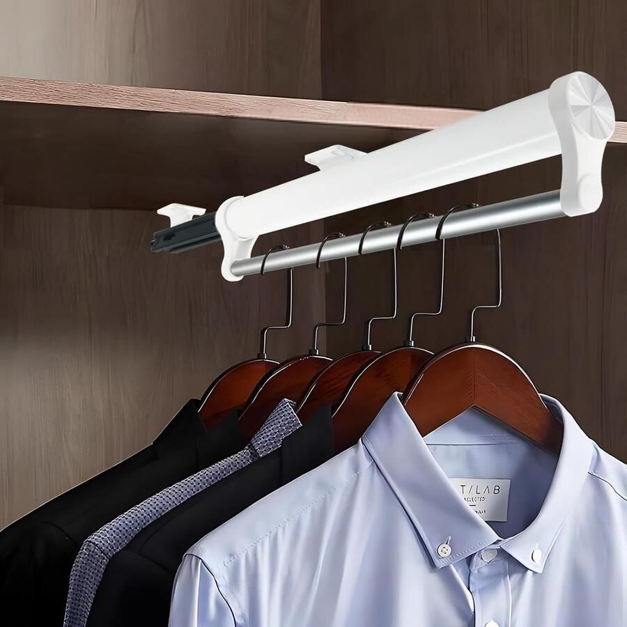 Uittrekbare Kledingstang Ruimtebesparend Geschikt voor Kledingkasten