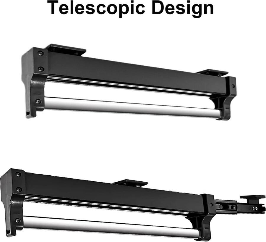 Uittrekbare kledingstang voor het uittrekken van de kleerhangers verstelbare kledingstang telescoopstang kledingstang (292 mm zwart)