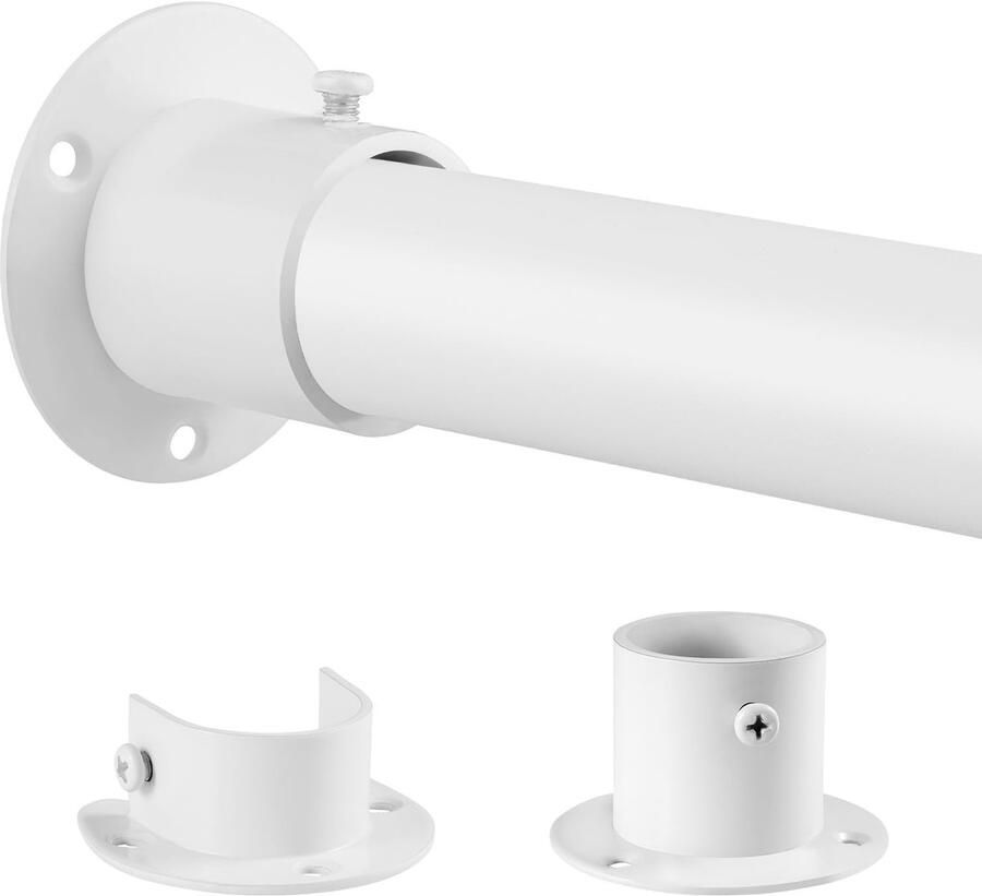 Uittrekbare Kledingstang voor Kast Verstelbaar 74-284 cm Mat Wit