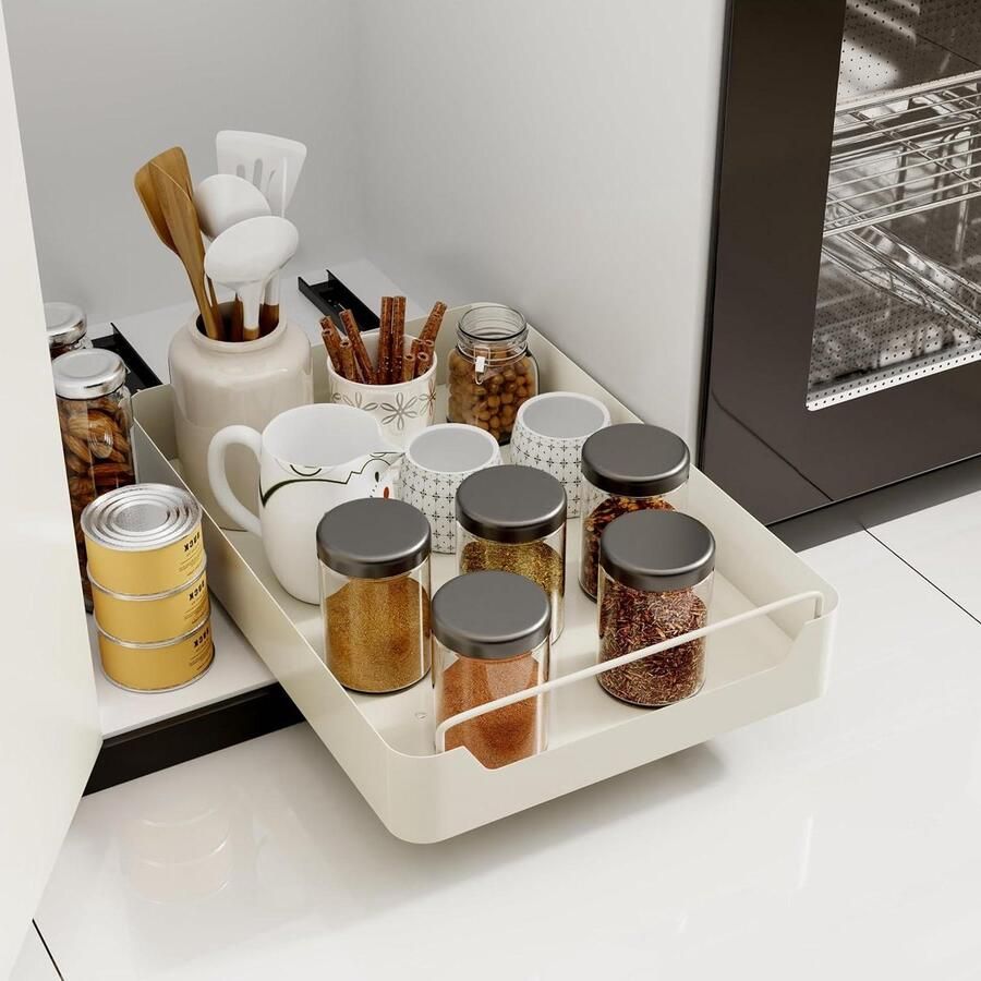 Uittrekbare lade voor keuken 35 x 42 cm kastorganizer kruidenrek slaapkamer kledingkast telescopische lade om te lijmen uittrekbaar keukenkastorganizer kledingkasten slaapkamer