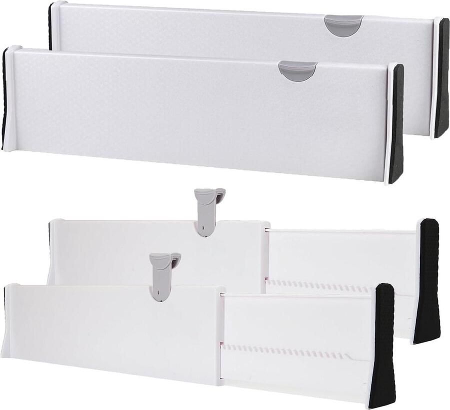Uittrekbare ladeverdeler 378-54 cm kunststof ladeverdeler verstelbaar organizer voor keukenladen besteklade commode organizer kantoorlade organizer