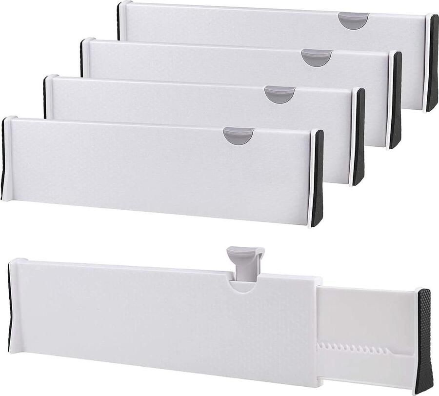 Uittrekbare ladeverdeler 378-54 cm kunststof verstelbare ladeverdeler voor keukenkasten organizer voor keukengerei en bestek