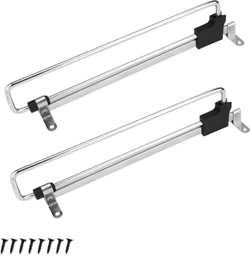 Uittrekbare Telecospische Kledingstang 25 cm 2 Stuks voor Wandmontage – Perfect voor Kasten en Opslagruimtes