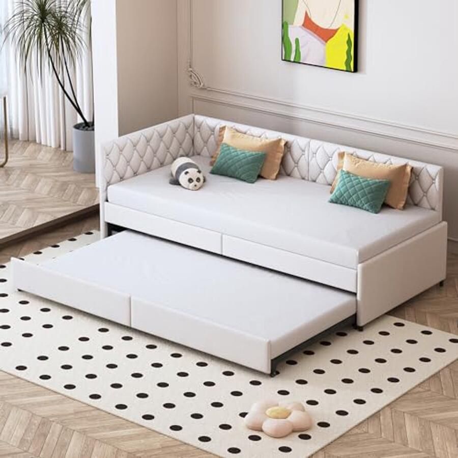 Uittrekbare tweepersoons slaapbank van fluweel Praktische en stijlvolle oplossing voor elke ruimte