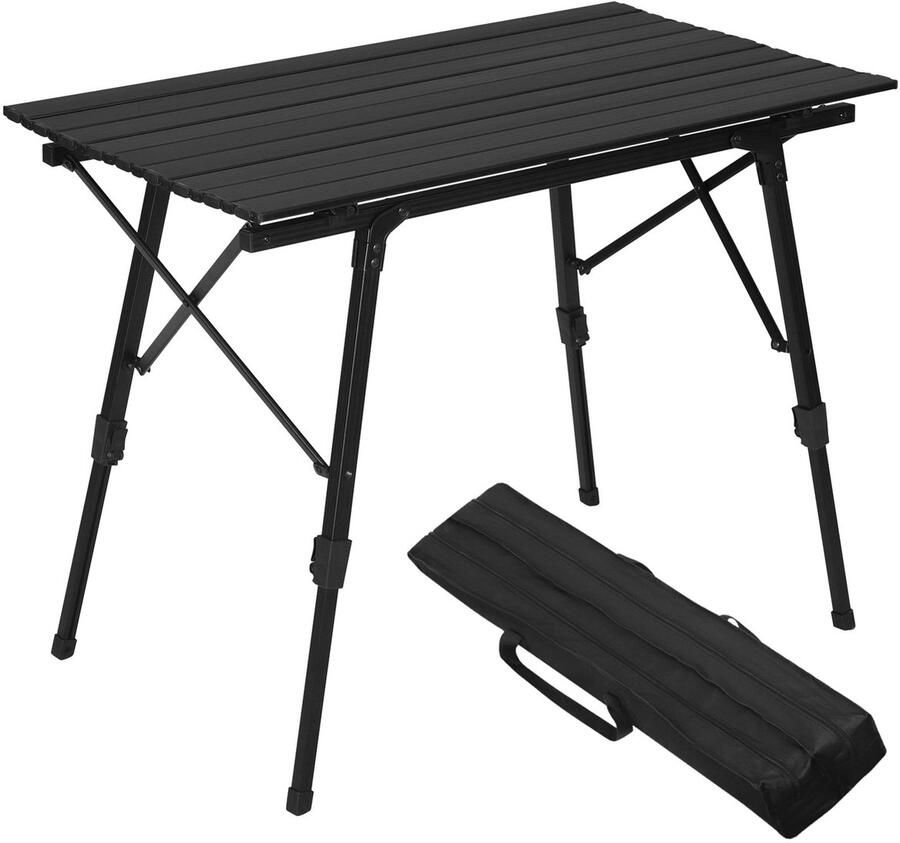 Rootz Living Rootz Ultimate Campingtafel Buitentafel Draagbaar bureau Weerbestendig verstelbare hoogte lichtgewicht 52 2 cm x (45 cm 72 cm) x 90 cm