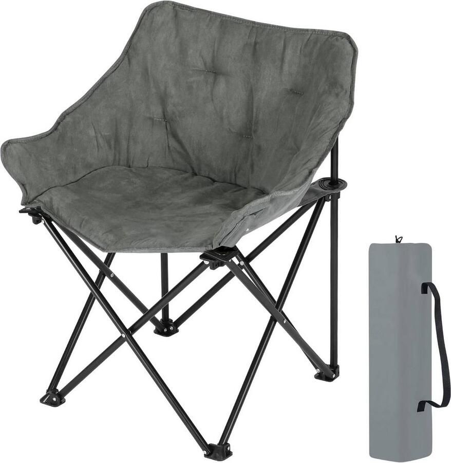 Rootz Living Rootz Ultimate Outdoor Klapstoel Draagbare stoel Inklapbare stoel Comfortabele zit Stevig ontwerp Gemakkelijk op te bergen 63 cm x 73 5 cm x 44 5 cm