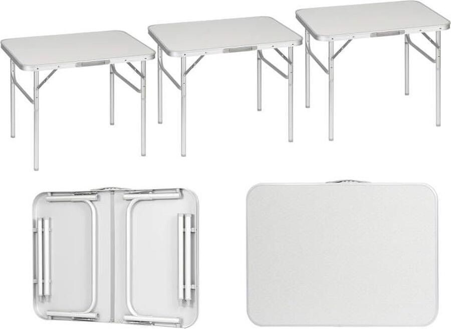 Rootz Living Rootz Ultimate Outdoor Klaptafelset Draagbare picknicktafel Verstelbare campingtafel Lichtgewicht duurzaam geen montage vereist 55 cm x 25 5 58 5 cm x 75 cm