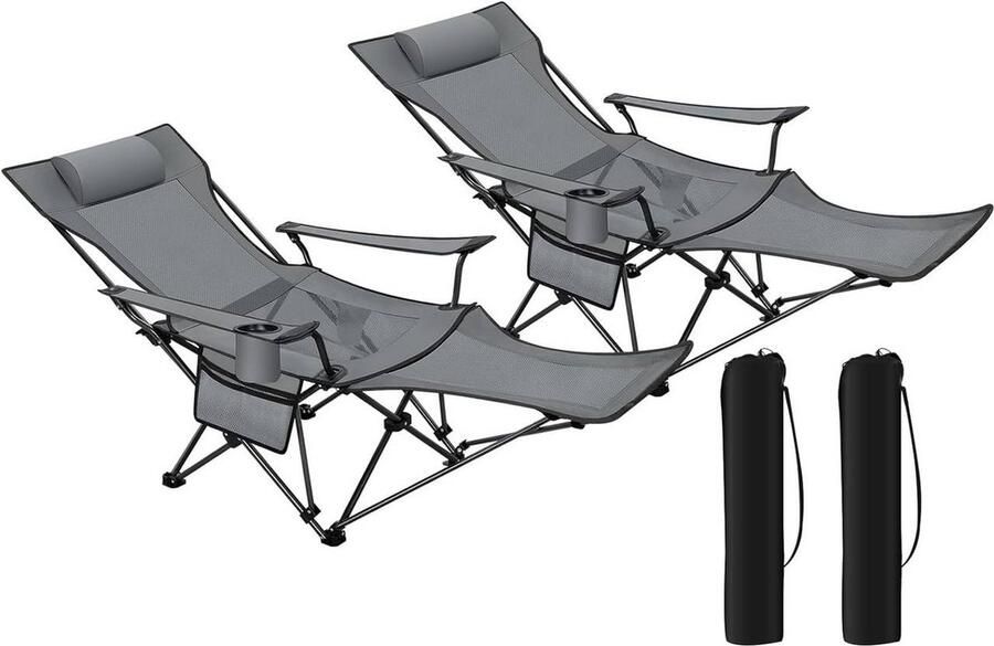 Rootz Living Rootz Ultimate Outdoor opvouwbare campingstoel Verstelbare fauteuil Draagbare loungestoel Lichtgewicht duurzaam verbeterd comfort 120 cm x 89 cm x 84 cm (zittend) 156 cm x 71 cm x 84 cm (liggend)
