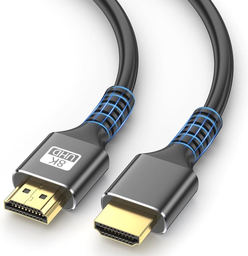 Ultra High Speed HDMI Kabel 2m 8K 4K@120Hz 48Gbps Vergulde Connector voor HDTV Monitor Laptop Roku Xbox PS4 PS5