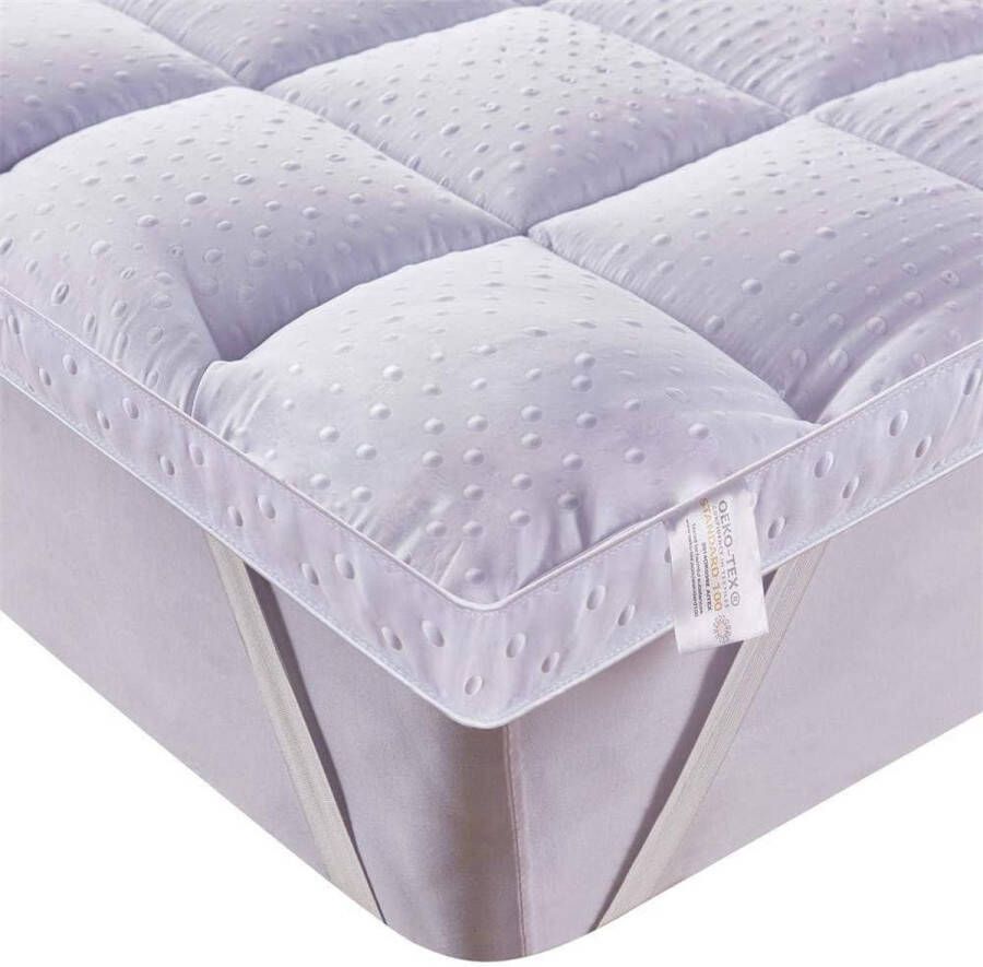 Ultra Soft Matrastopper anti-slip down alternatief matras pad luxe 3D-massage bubbels afdekking 150 x 200 cm