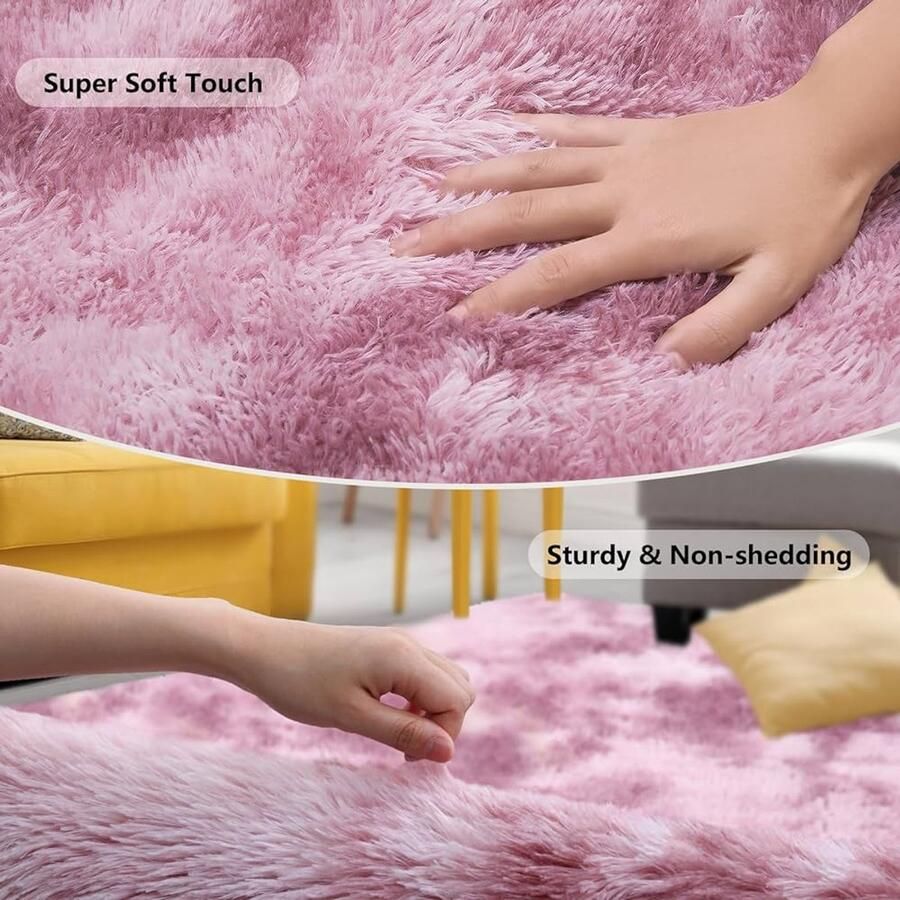 Ultra Zacht Pluche Tapijt Ademend en Antislip 1 stuk Polyester