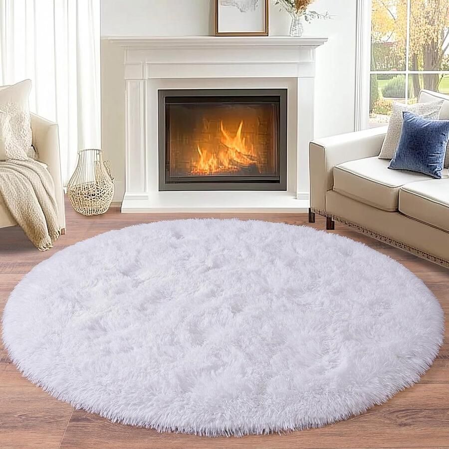 Ultrazacht Pluizig Tapijt Luxe Blotevoetenervaring 1 stuk Grijs Microvezel