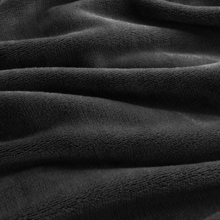 Ultrazachte en Warme Flanellen Fleece Deken voor Bank en Bed 150 x 200 cm Zwart