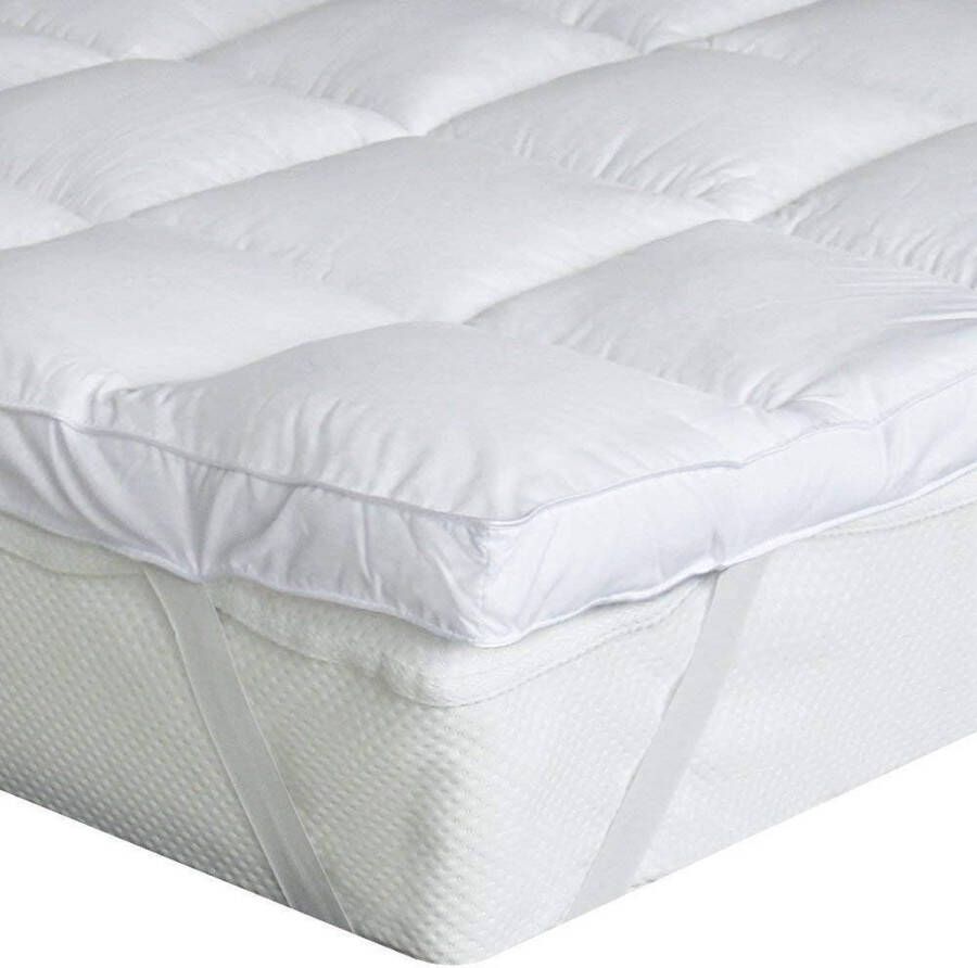 Ultrazachte matrasoplegger microvezel polyester matrastopper gevuld matras ademend 135 x 190 cm