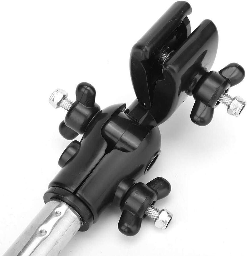 Allecto Plus Universele Parapluhouder voor Rolstoel en Scootmobiel Montage voor Fiets- en Wandelwagen Paraplu Klem en Houder met Handvat Stand