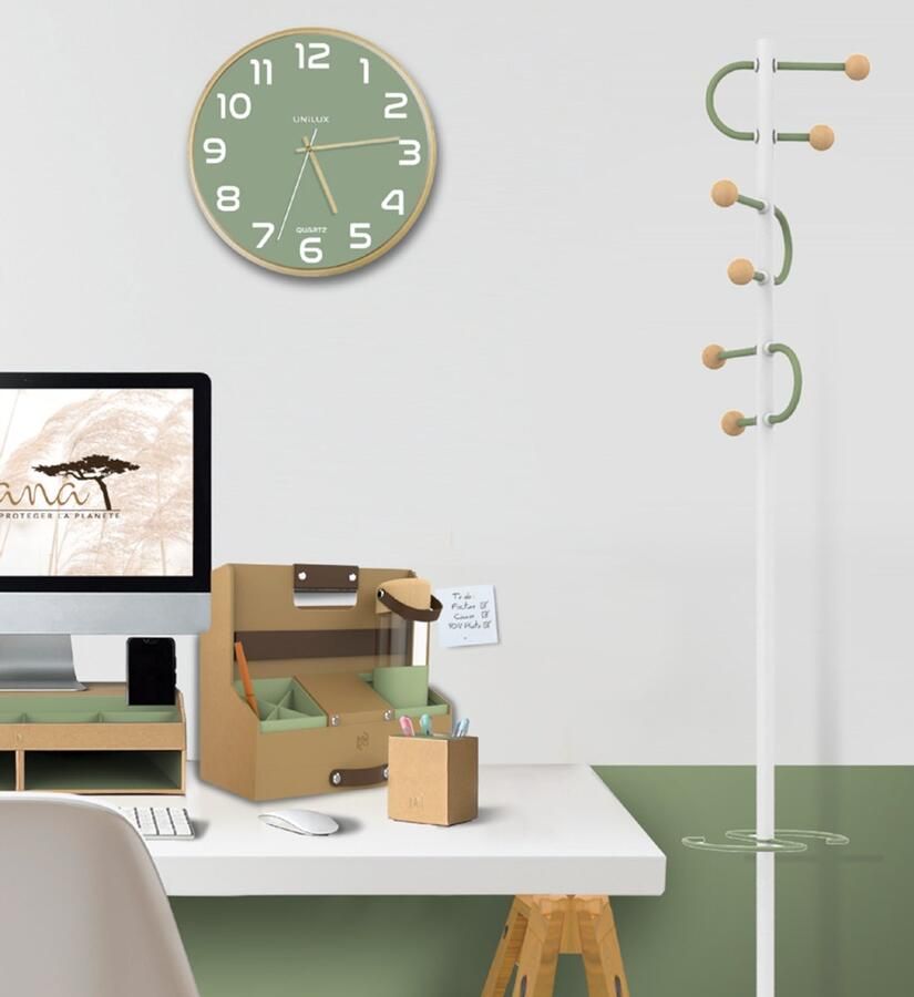 UNiLUX kapstok STUDIO hoogte 1.750 mm wit beuken