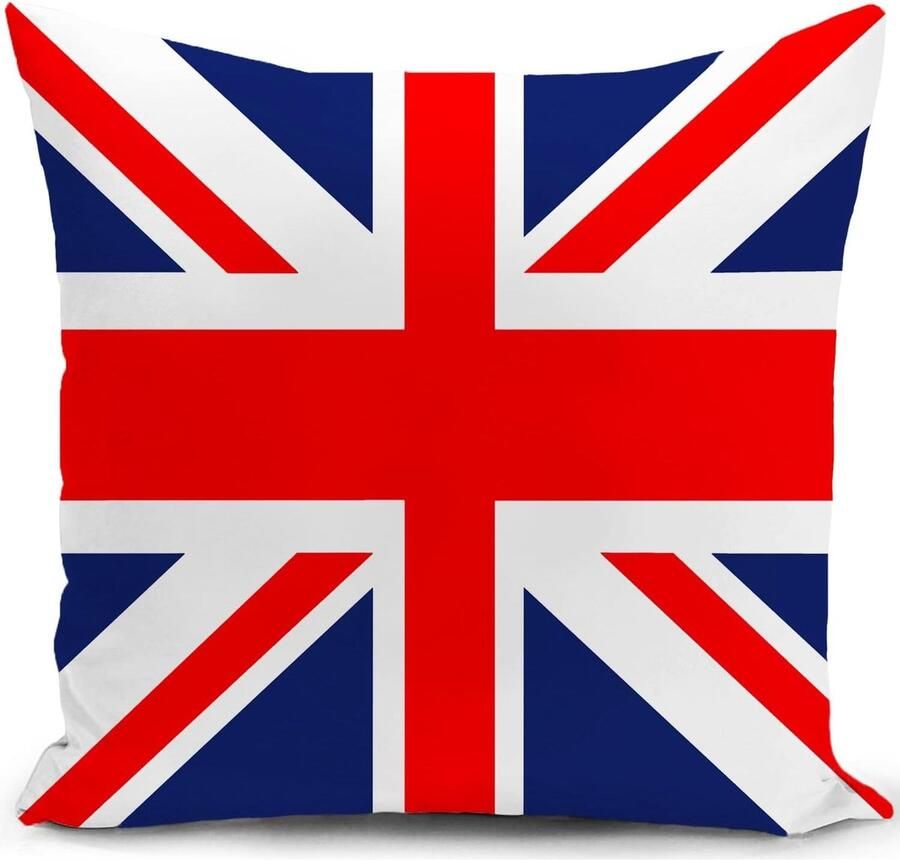 Union Jack Kussenhoes Britse geschenken vlag VK Engeland decoraties sierkussensloop dubbelzijdig ontwerp woondecoratie voor woonkamer bank 40 x 40 cm