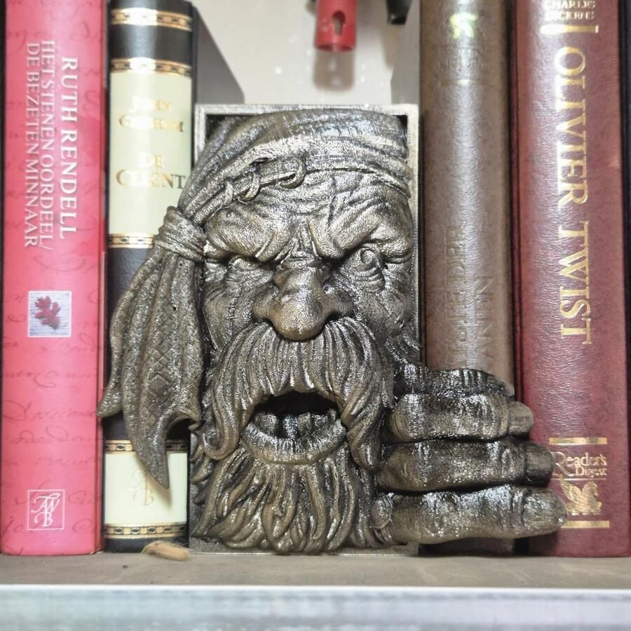 Unique Pirate Book Nook 3D Printed bookshelf decor pirates