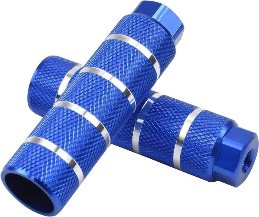 Universal Aluminum Bike Foot Pegs 2 Pcs for BMX Stunt Pegs Cycling Non-Slip Rear Feet Pedals Accessories for Mountain Bike (Blue)