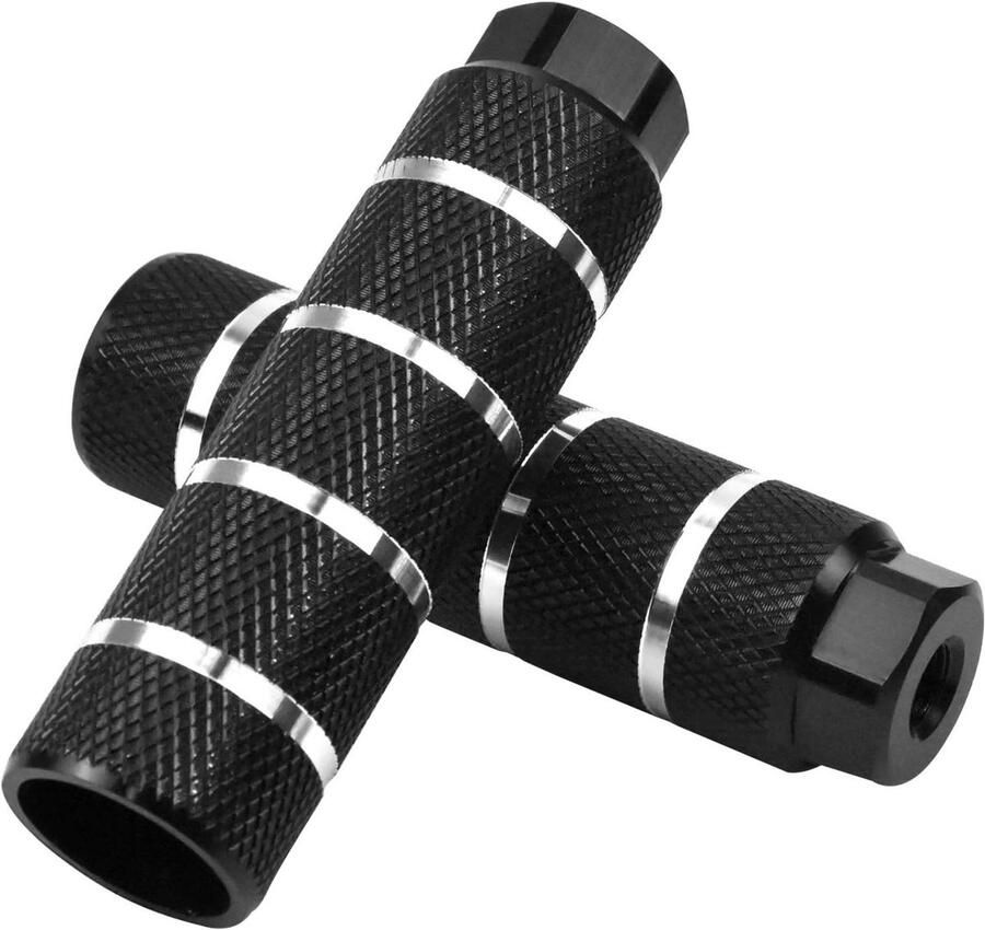 Universal Aluminum Bike Foot Pegs 2 Pcs for BMX Stunt Pegs Cycling Pegs Non-Slip Rear Feet Pedals Black