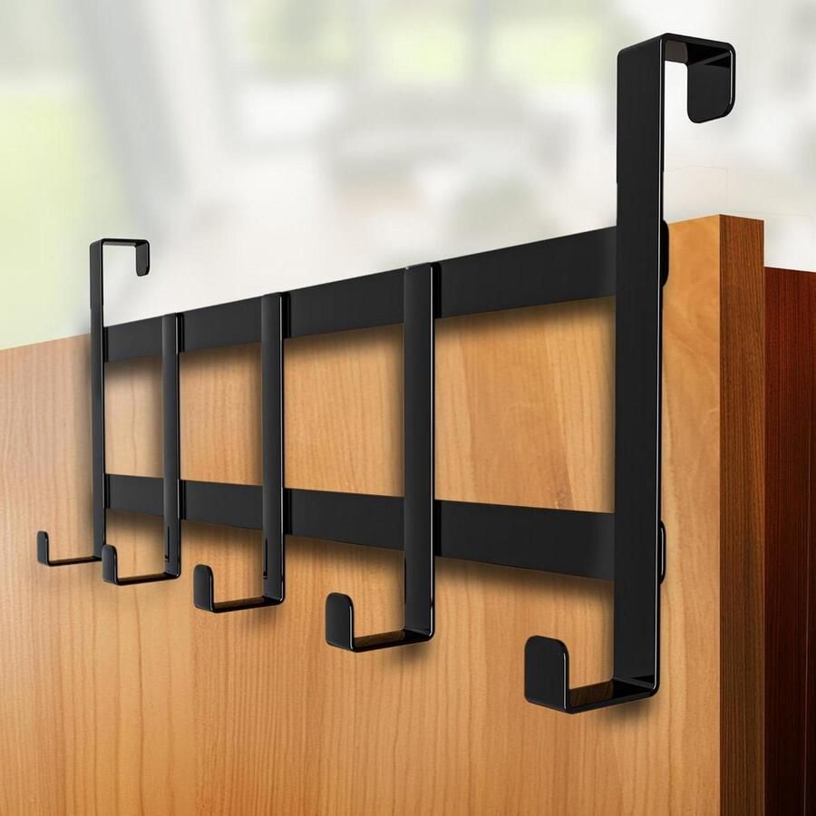 Compacte Deurkapstok met Stevige Haken Ruimtebesparende Oplossing voor Jassen en Tassen