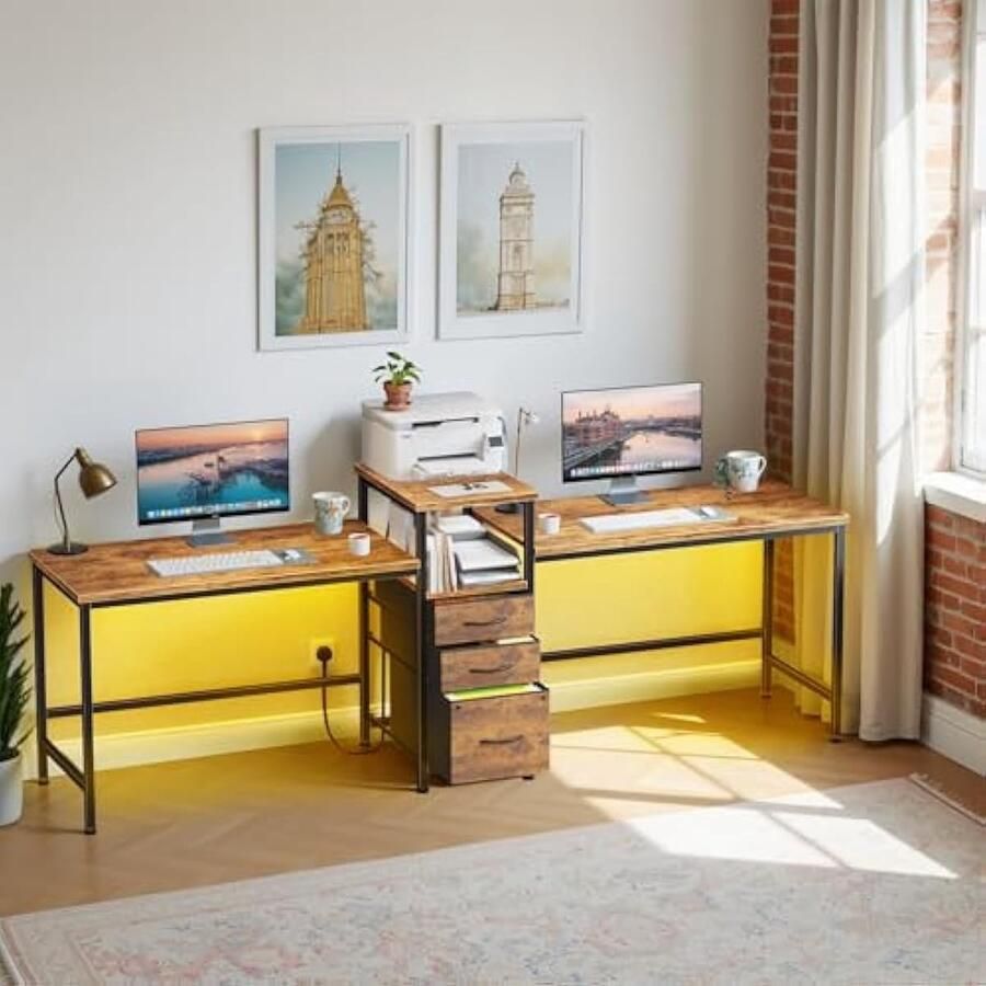 Universele 236cm dubbel bureau met modern design ergonomisch voor thuiskantoorwerkplekken