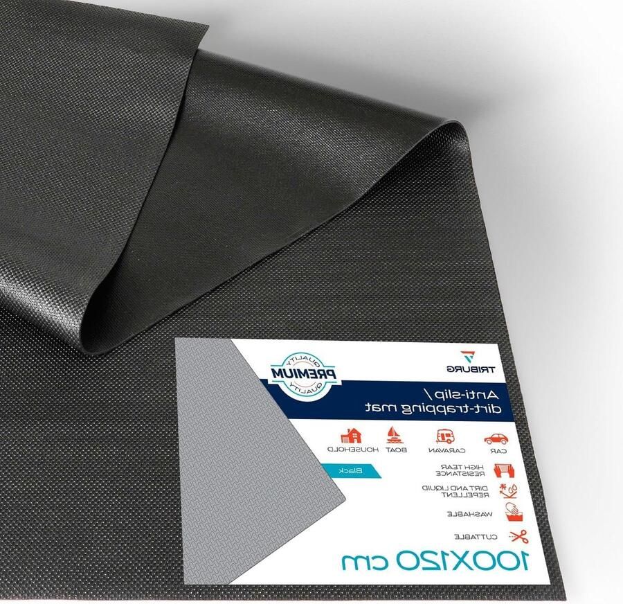 Universele antislipmat 120 x 100 cm op maat te snijden waterdicht anti-vuil kofferbakmat auto lades Vloerbeschermer