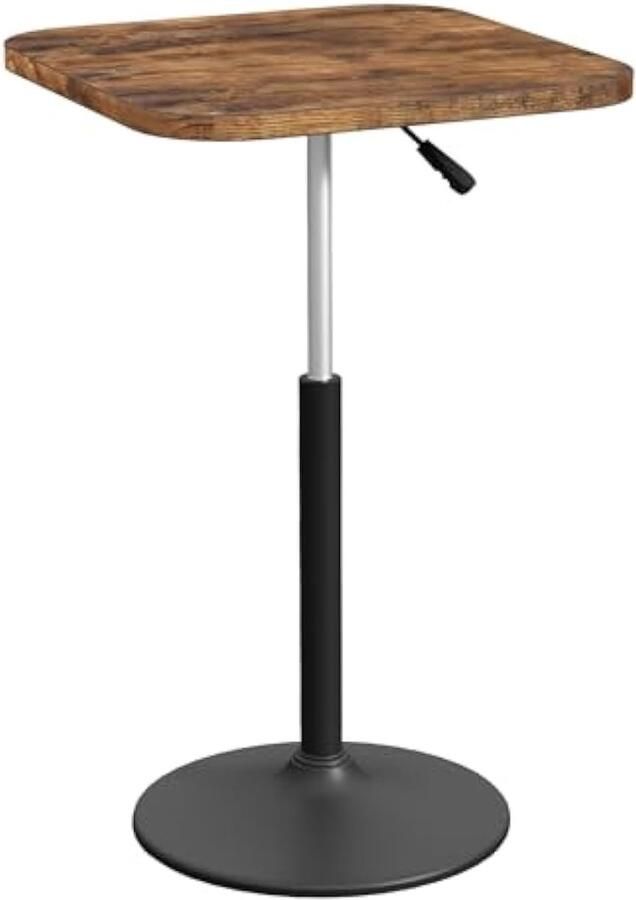 Universele bartafel hoogte 68 92 cm en 360° Draaibare Keukenbartafel voor woonkamer – zwart