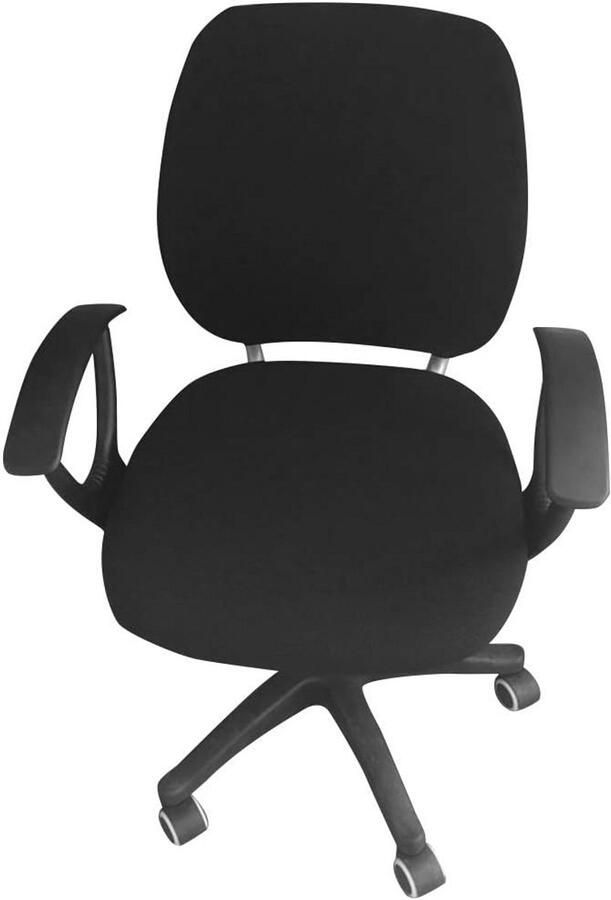 Universele Beschermende Stoelhoezen voor Bureaustoelen Stretch en Slipcover Zwart