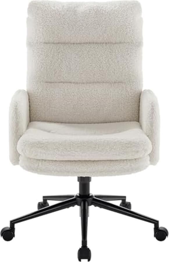 Universele bureaustoel kaptafelstoel met armleuningen met verstelbaar – wit