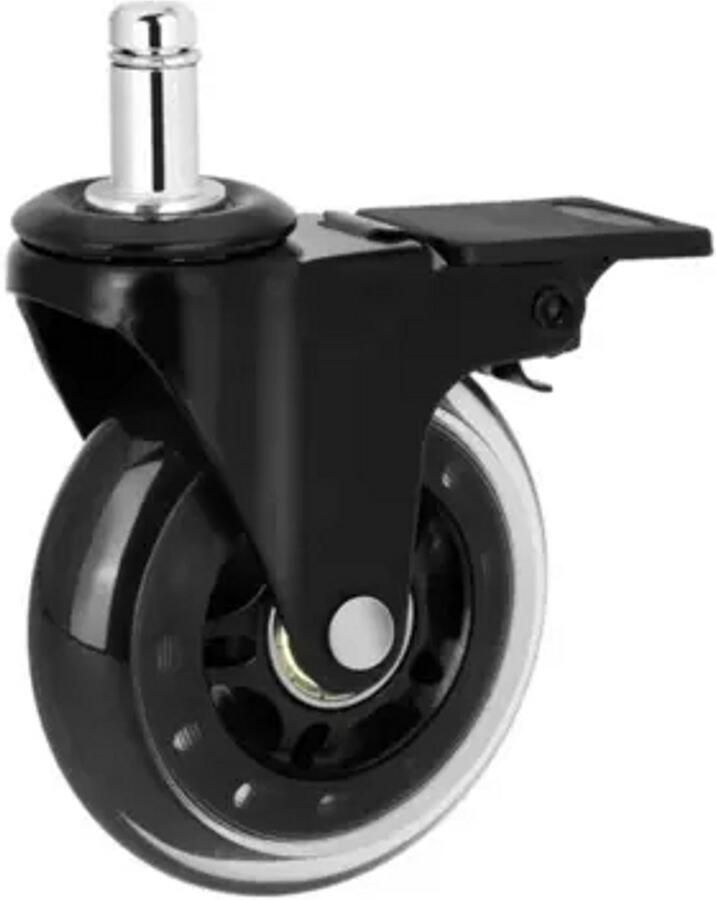 Universele bureaustoel softwielen met rem 5 stuks