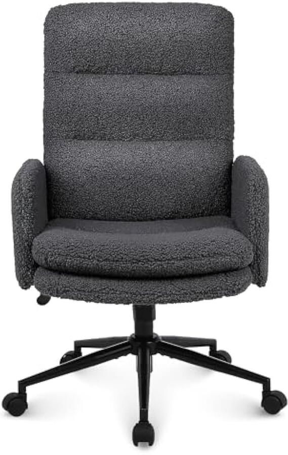 Universele bureaustoel van kasjmier ergonomisch met ergonomisch – donkergrijs