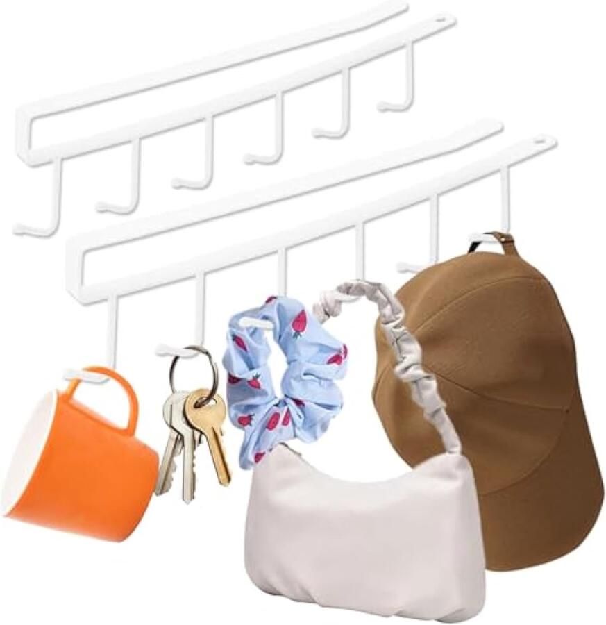 Universele caphouder hoedenstandaard multifunctionele wandhouder kaphouder kledingkast 2 stuks voor dagelijks – kast kamerdeur 2
