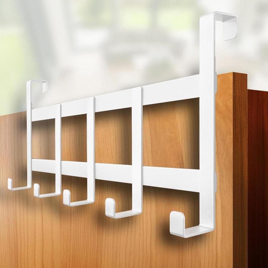 Universele compacte deurkapstok wit gemakkelijk op te hangen
