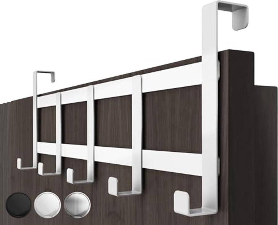 Universele Deurkapstok Wit Stabiele Kledinghaken voor Duitse Deuren Gemakkelijk te Monteren