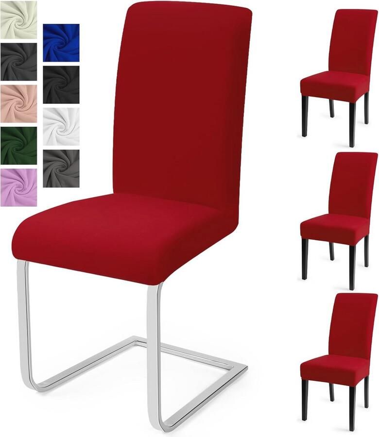 Universele Eetstoelhoezen Set van 4 Stretch Stoelovertrekken voor Eetkamer Bruiloft en Party