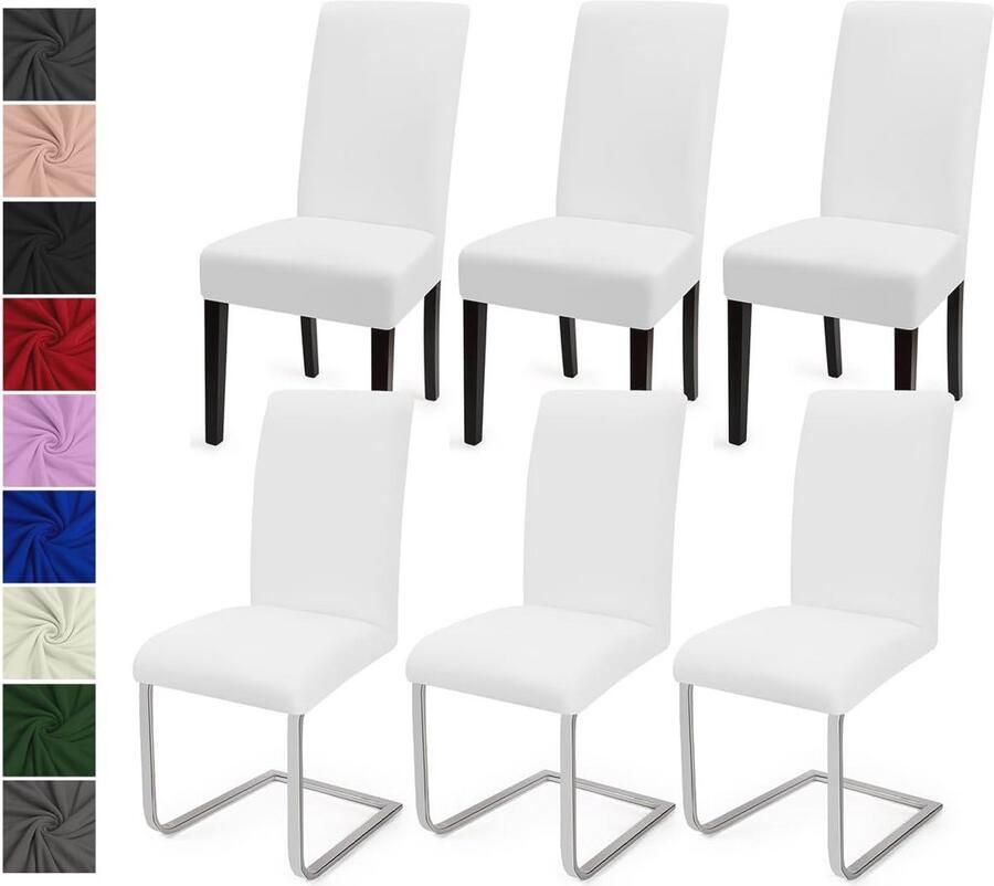Universele Eetstoelhoezen Set van 6 Moderne Wasbare Stoelovertrekken voor Eetkamer Bruiloft en Party