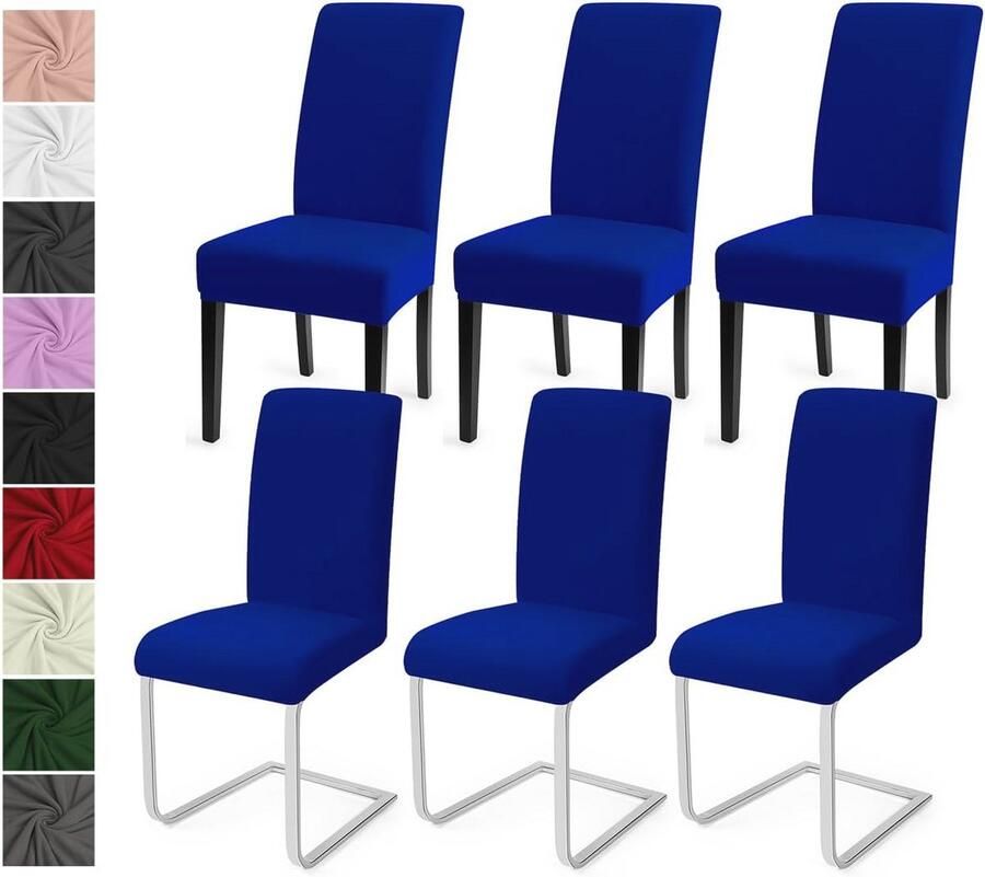Universele Eetstoelhoezen Set van 6 Stretch Stoelovertrekken voor Eetkamer en Bruiloft