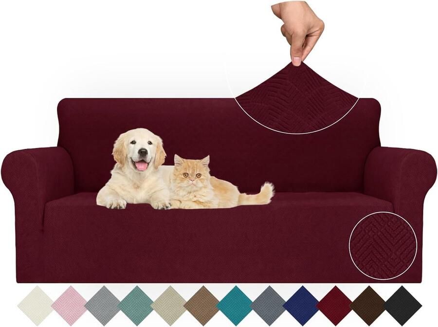 Universele Elastische Bankhoes voor 3 Zits Sofa – Antislip en Krasbestendig