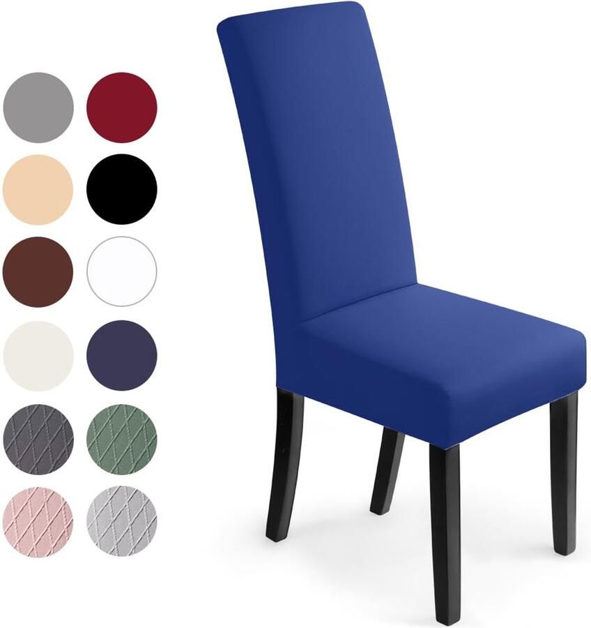 Universele Elastische Stoelhoezen Set van 6 Stretchbare Beschermhoezen voor Eetkamerstoelen