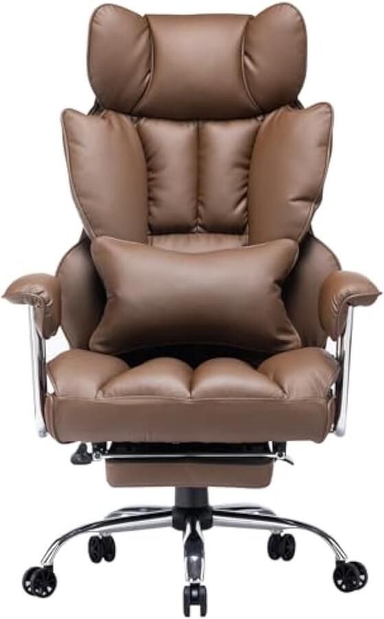 Universele ergonomische bureaustoel leren directeurstoel met opbergruimte met antislip 200 kg