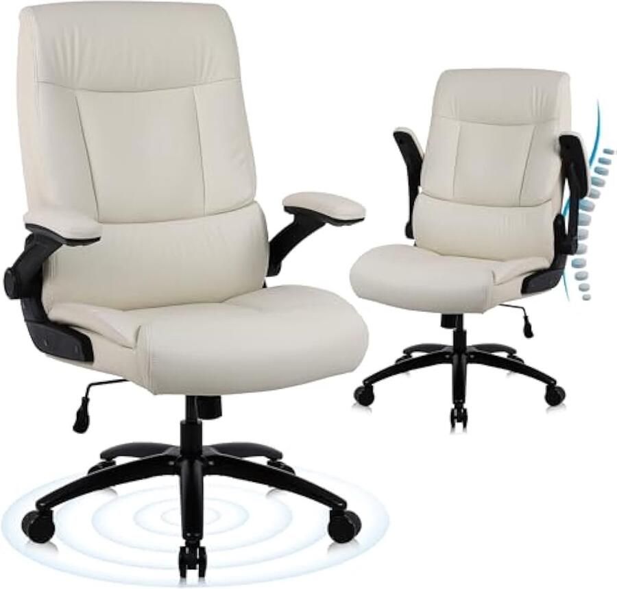 Universele executive bureaustoel met uitschuifbaar met wieltjes voor zware voor thuis 200 kg