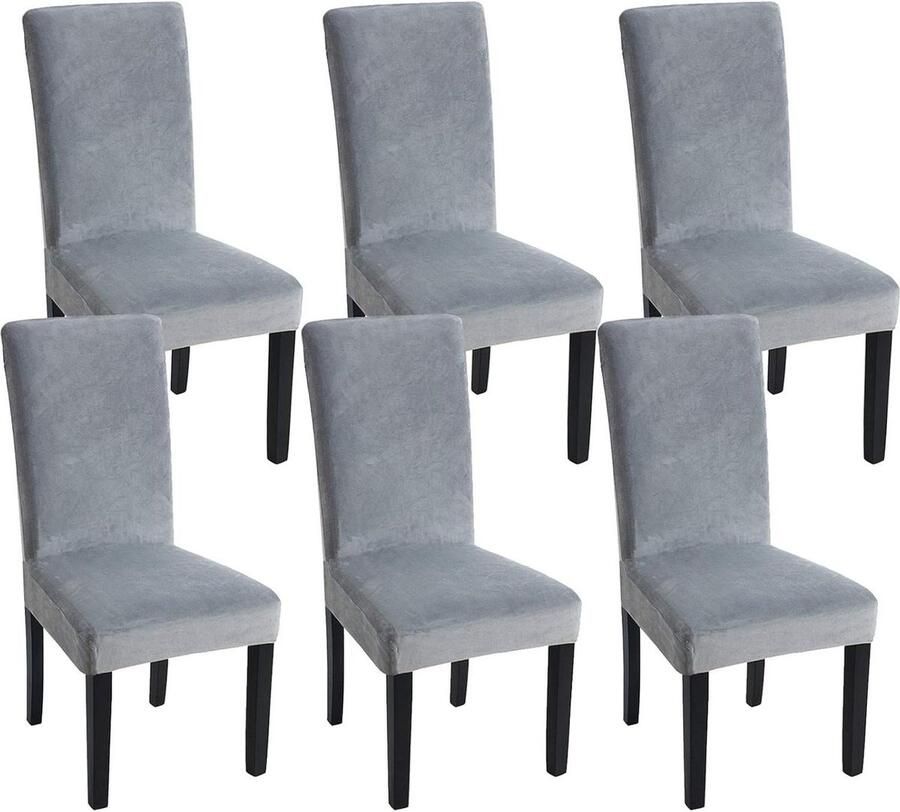 Universele fluwelen stretch stoelhoezen afneembaar en wasbaar voor hotel eetkamer ceremonie banket bruiloft feest 2 4 6 stuks - Foto 2