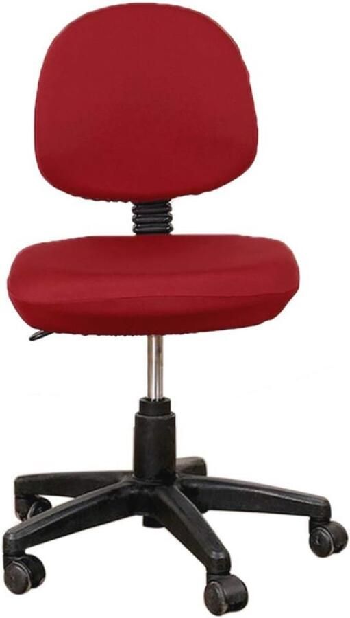 Universele Gespleten Rekbare Stoelhoes voor Bureaucomputerstoelen Draaistoel Hoesbeschermer 2-delig (Rood)