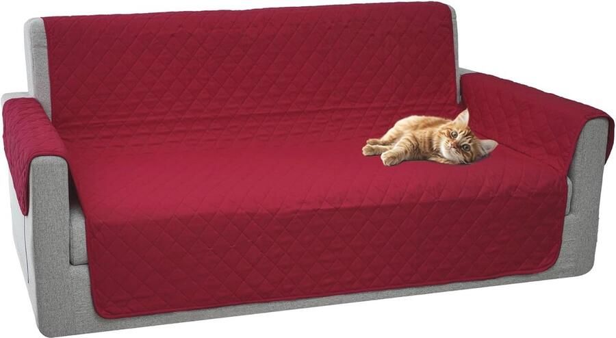 Universele gewatteerde bankbeschermer met antislip en krasbestendig ontwerp voor 3-zitsbanken